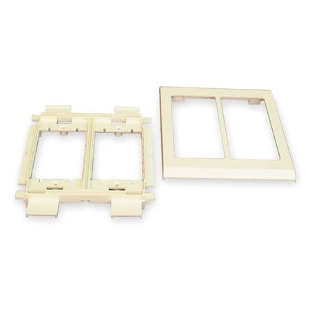 Device Bracket, 4-3/4 in W, 0.43 in H, 6 in L, Ivory