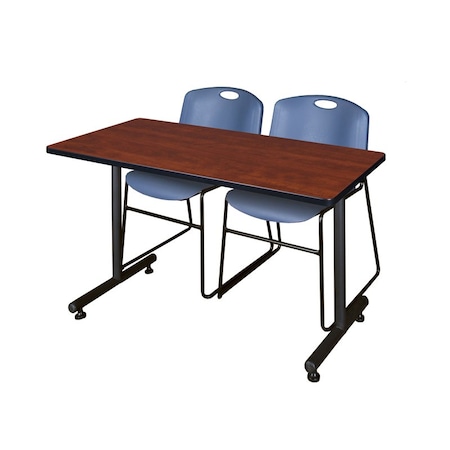 Rectangle Tables > Training Tables > Kobe Training Table & Chair Sets, 48 W, 24 L, 29 H, Cherry