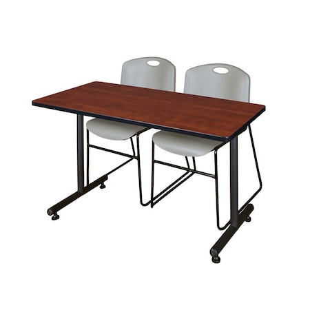 Rectangle Tables > Training Tables > Kobe Training Table & Chair Sets, 48 W, 30 L, 29 H, Cherry