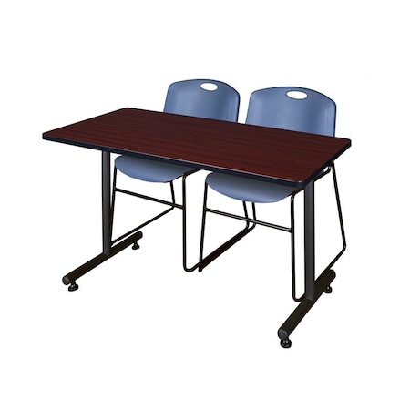 Rectangle Tables > Training Tables > Kobe Training Table & Chair Sets, 48 W, 30 L, 29 H, Mahogany