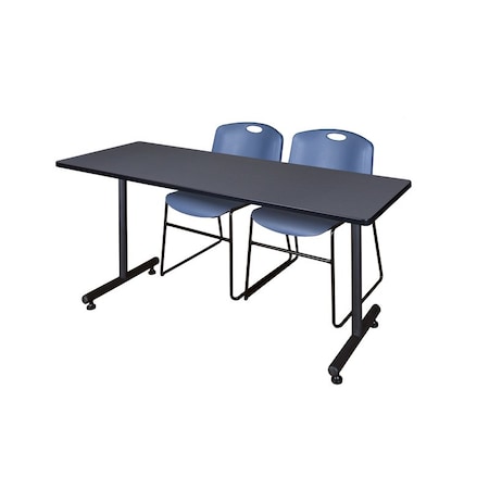 Rectangle Tables > Training Tables > Kobe Training Table & Chair Sets, 60 W, 24 L, 29 H, Grey