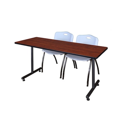 Rectangle Tables > Training Tables > Kobe Training Table & Chair Sets, 60 W, 24 L, 29 H, Cherry