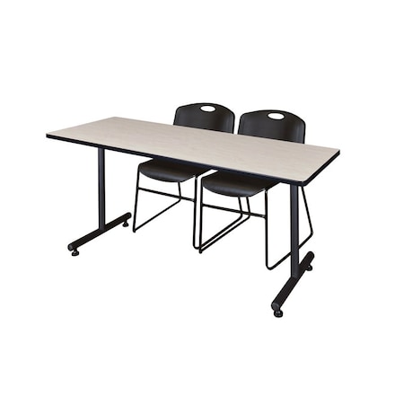 Rectangle Training Table, 60" W, 29" H, Laminate Top, Maple