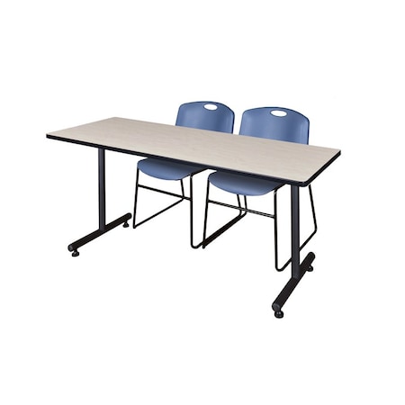 Rectangle Training Table, 60" W, 29" H, Laminate Top, Maple
