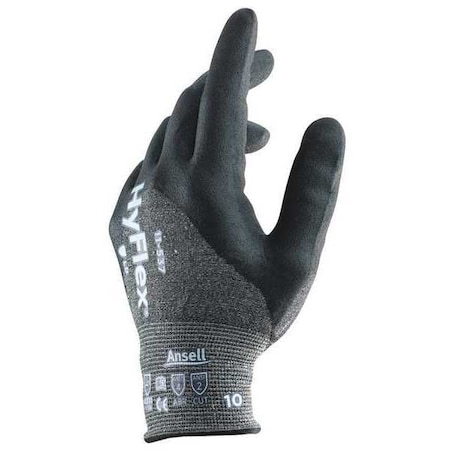Cut Resistant Coated Gloves, Cut Level A2 ,Dipped ,Nitrile ,Sandy ,8 1 PR