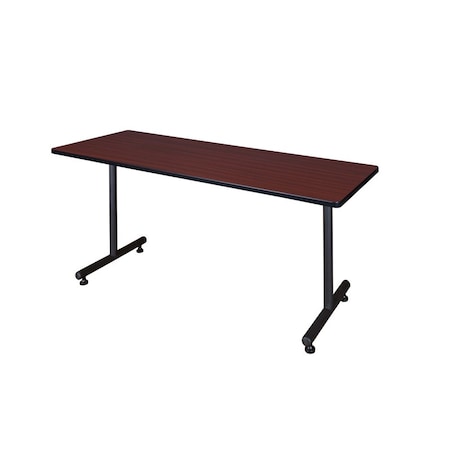 Rectangle Training Table, 66" W, 29" H, Laminate Top, Mahogany