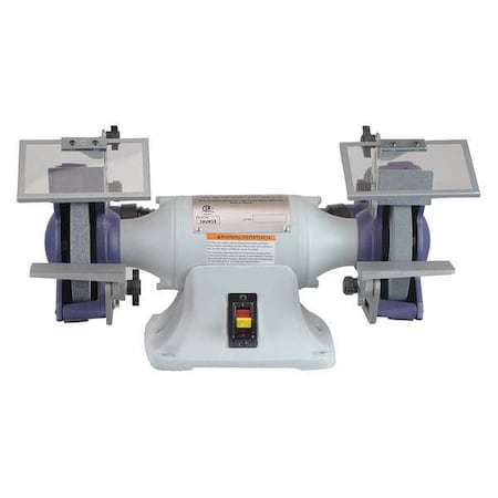 Bench Grinder, 6 in Max. Wheel Dia, 36/60 Grinding Wheel Grit