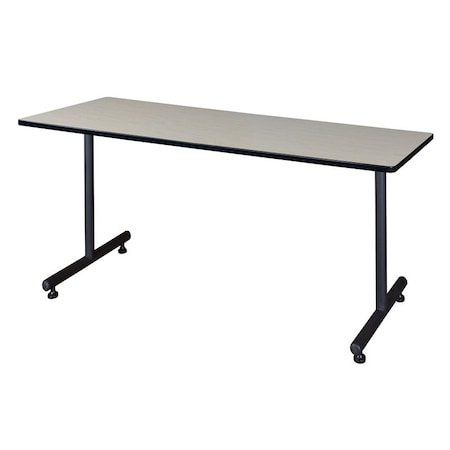 Rectangle Training Table, 66" W, 29" H, Laminate Top, Maple