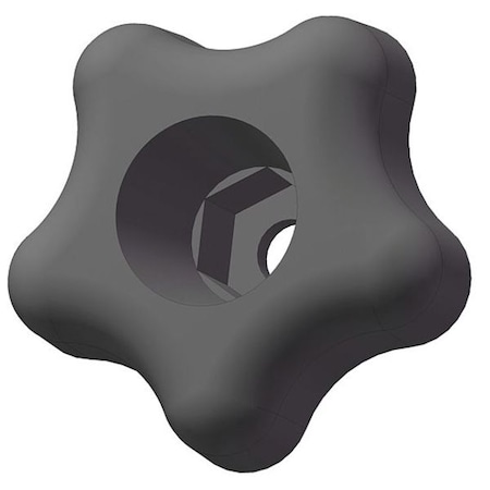 Snap Lock Star Knob, 1/4" Thread Size, 1-3/4" Dia., Plastic