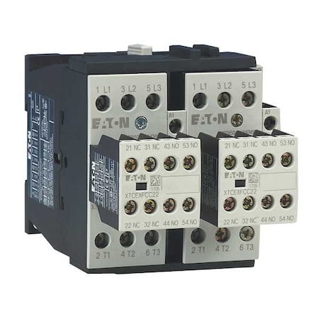 IEC Magnetic Contactor, 1NC/2NO, 120V AC, 3 P, Reversing, Screw