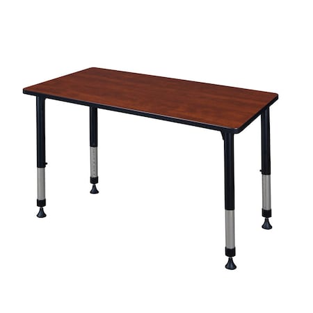 Rectangle Tables > Height Adjustable > Rectangular Classroom Tables, 42 W, 24 L, 23-34 H, Cherry