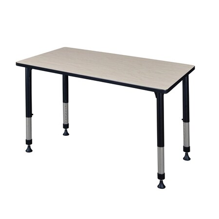 Rectangle Tables > Height Adjustable > Rectangular Classroom Tables, 48 W, 30 L, 23-34 H, Maple