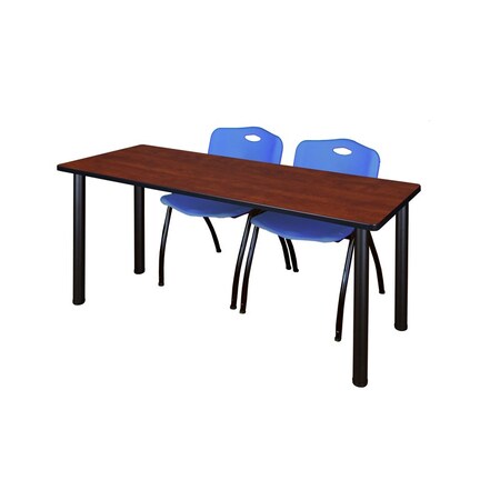 Rectangle Tables > Training Tables > Kee Table & Chair Sets, 60 W, 24 L, 29 H, Cherry