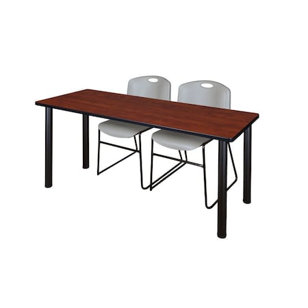 Rectangle Tables > Training Tables > Kee Table & Chair Sets, 60 W, 24 L, 29 H, Cherry