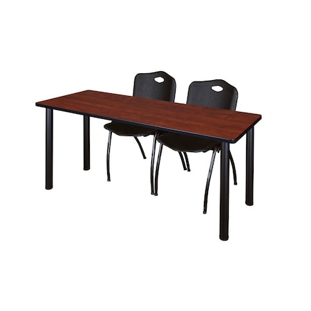 Rectangle Tables > Training Tables > Kee Table & Chair Sets, 60 W, 24 L, 29 H, Cherry