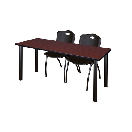 Rectangle Tables > Training Tables > Kee Table & Chair Sets, 60 W, 24 L, 29 H, Mahogany