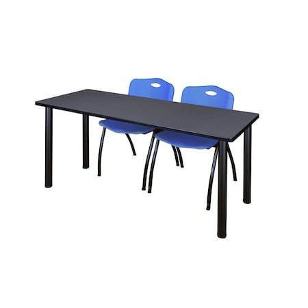 Rectangle Tables > Training Tables > Kee Table & Chair Sets, 60 W, 24 L, 29 H, Grey