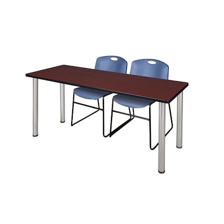 Rectangle Tables > Training Tables > Kee Table & Chair Sets, 60 W, 24 L, 29 H, Mahogany