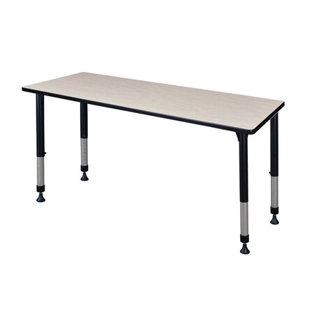 Rectangle Tables > Height Adjustable > Rectangular Classroom Tables, 60 W, 24 L, 23-34 H, Maple