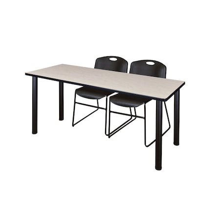 Rectangle Tables > Training Tables > Kee Table & Chair Sets, 60 W, 24 L, 29 H, Maple