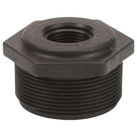 Reducing Bushing, Polypropylene, 2" x 3/4", Schedule 80, 300 psi Max Pressure
