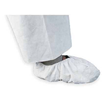 Shoe Covers, Microporous Film Laminate, White, Slip Resistant Sole: No ,Universal