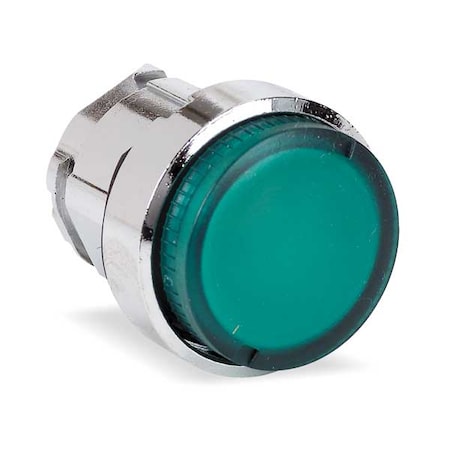 Push Button Operator, Extended, Momentary Action, Not Applicable Release, Illuminated, Green