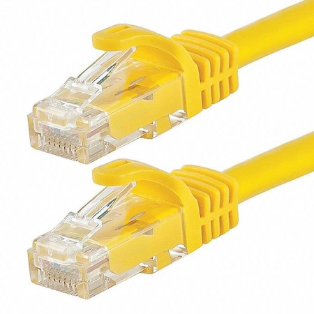 Ethernet Cable,Cat 6,Yellow,0.5 ft.
