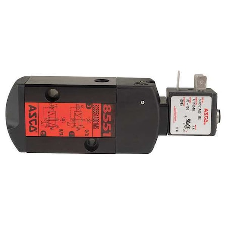 Solenoid Valve, 3-Way, 2-Position, Configurable, 1/4 in Pipe Size, 120V AC, Remote Pilot, NBR, PUR