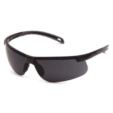 Ever-Lite(R), Safety Glasses, Anti-Scratch, Gray Lens, Black Frame, Half-Frame