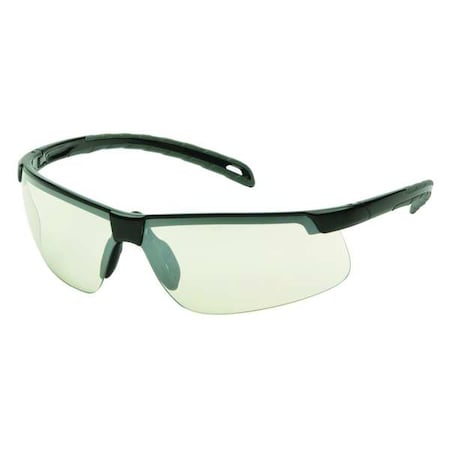 Ever-Lite(R), Safety Glasses, Anti-Fog, Anti-Static & Anti-Scratch, Gray Mirror Lens, Black Frame