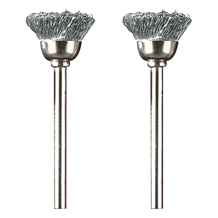 Carbon Steel Brush,1/2in. dia.,PK2