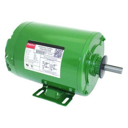 Agricultural Fan Motor, Split-Phase, 3/4 HP, 115/230V AC, 1,725 Nameplate RPM, 56 Frame