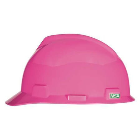 V-Gard Front Brim Hard Hat, Cap Style, Type 1, Class E, Staz-On Pinlock Suspension, Hot Pink