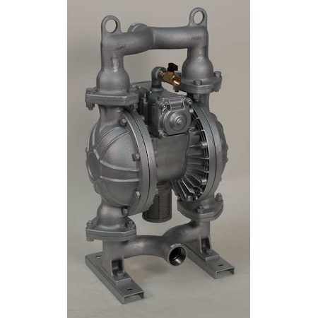 Double Diaphragm Pump, Cast iron, Air Operated, Santoprene, 164 GPM
