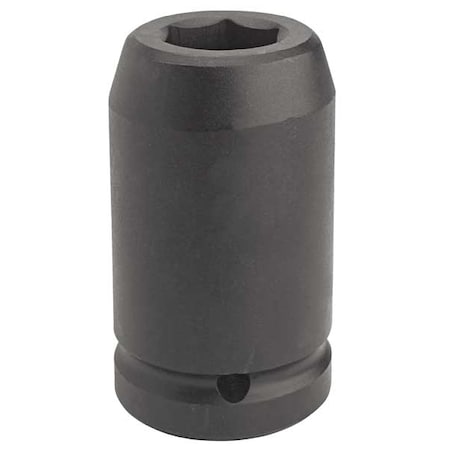 1 in Drive Impact Socket 2 5/8 in Size 6 pt Deep Depth, Black Oxide