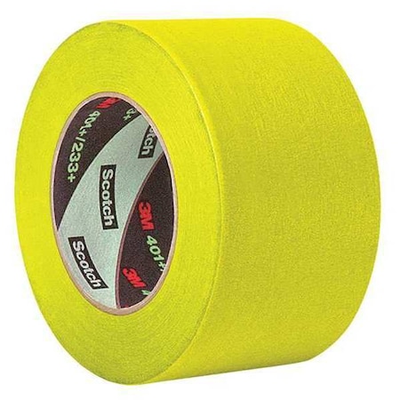 Painter's Tape, 2 in W x 120 yd L, 6.3 mil Thick, Yellow, Rubber Adhesive, 18 PK