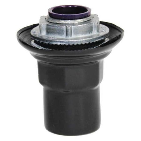 RMC Grounding Hub, 1 in, Push-On; Threaded, PVC, PVC Coated, Black