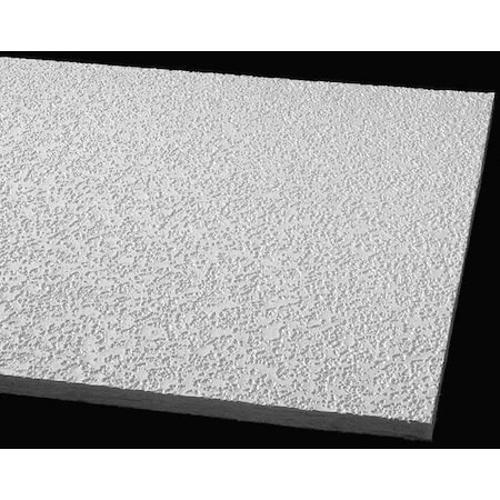 Random Fissured Ceiling Tile, 24 in W x 48 in L, Square Lay-In, 15/16 in Grid Size, 16 PK