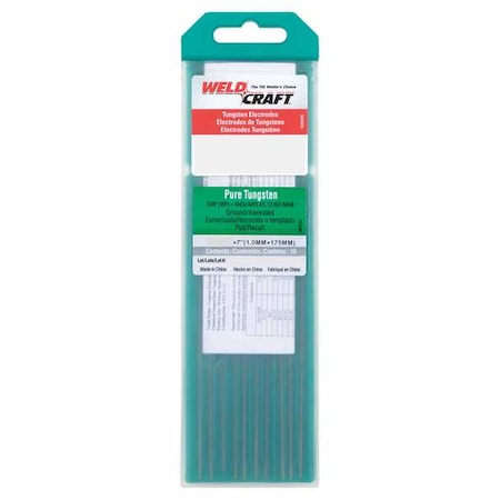 7" Tungsten Electrode 1/16" Dia., Pk10