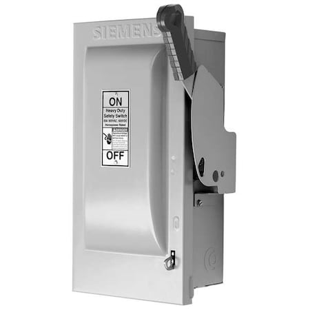 Fusible, Safety Switch, Heavy Duty, 600 V, 3PST, NEMA 1