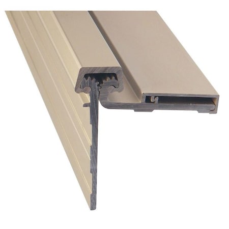 Piano Hinge, Bronze, Half Surface Mounting, 2 in Leaf W x 11/16 in Leaf H, Clear Anodized
