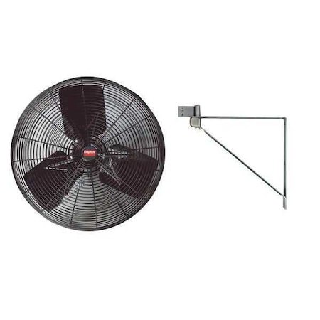 Light Duty Industrial Fan, Ceiling, Wall Mount, 20 in Blade Dia, 115V, 2,600/3,700 cfm