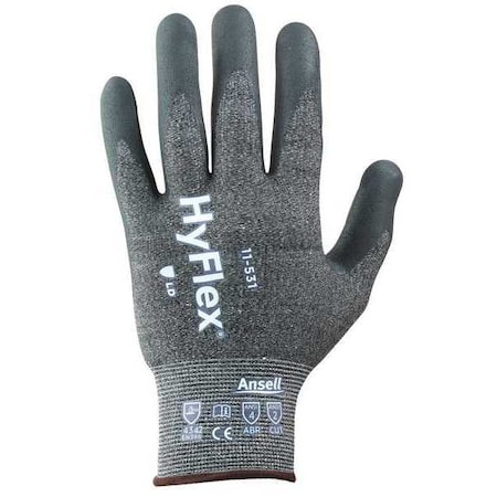 Cut Resistant Coated Gloves, Cut Level A2 ,Dipped ,Nitrile ,Sandy ,7 1 PR