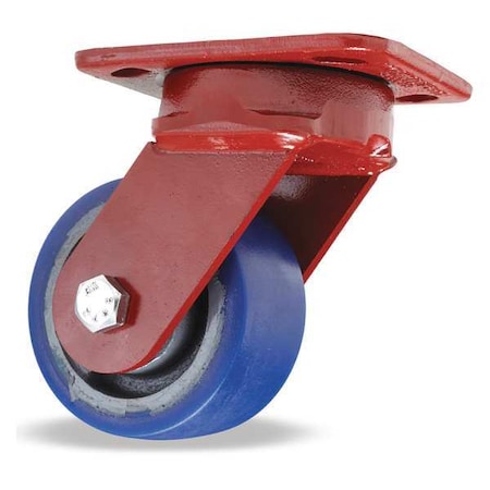 Plate Caster,Kingpinless Swivel,Poly,4 in,600 lb,B