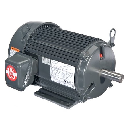 Three-Phase Motor, 2 HP, 182T Frame, 460V Voltage, 1,735 Nameplate RPM 16 1/8 in Overall Length