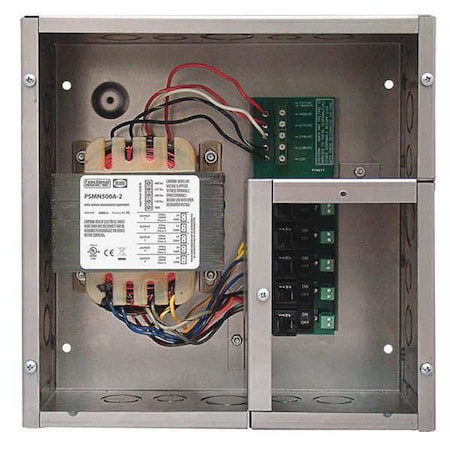 Enclosed Power Supply,500VA,Hi/Lo Volt