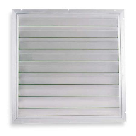 48 in 50.75"H-W 4.5"L Alu Intake Shutter Dampr, 49 in x 49 in, Aluminum