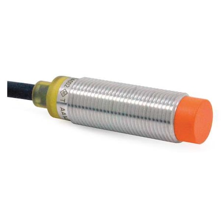 Cylindrical, Inductive Proximity Sensor, 12 mm Dia., Brass, 2 m, Bare Wire, 3 Wires, Unshielded
