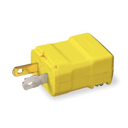 Straight Blade Plug, 1-15P, 15 A, 125V AC, 2 Pole, Screw Terminals, Non-Grounded